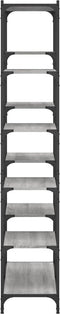 vidaXL - Boekenrek - 100x32x170 - cm - bewerkt - hout - en - ijzer - grijs - sonoma