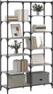 vidaXL - Boekenrek - 100x32x170 - cm - bewerkt - hout - en - ijzer - grijs - sonoma