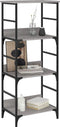 vidaXL - Boekenrek - 50x33x117,5 - cm - bewerkt - hout - grijs - sonoma - eikenkleurig