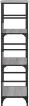 vidaXL - Boekenrek - 50x33x117,5 - cm - bewerkt - hout - grijs - sonoma - eikenkleurig