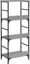 vidaXL - Boekenrek - 50x33x117,5 - cm - bewerkt - hout - grijs - sonoma - eikenkleurig