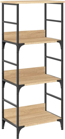 vidaXL - Boekenrek - 50x33x117,5 - cm - bewerkt - hout - sonoma - eikenkleurig