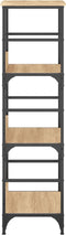 vidaXL - Boekenrek - 50x33x117,5 - cm - bewerkt - hout - sonoma - eikenkleurig
