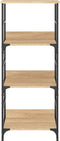 vidaXL - Boekenrek - 50x33x117,5 - cm - bewerkt - hout - sonoma - eikenkleurig