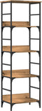 vidaXL - Boekenrek - 50x33x153 - cm - bewerkt - hout - artisanaal - eikenkleurig