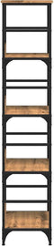 vidaXL - Boekenrek - 50x33x153 - cm - bewerkt - hout - artisanaal - eikenkleurig