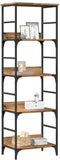 vidaXL - Boekenrek - 50x33x153 - cm - bewerkt - hout - artisanaal - eikenkleurig