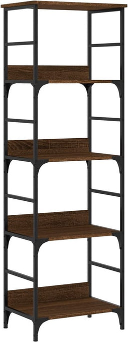 vidaXL - Boekenrek - 50x33x153 - cm - bewerkt - hout - bruin - eikenkleur