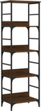 vidaXL - Boekenrek - 50x33x153 - cm - bewerkt - hout - bruin - eikenkleur