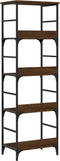 vidaXL - Boekenrek - 50x33x153 - cm - bewerkt - hout - bruin - eikenkleur