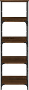 vidaXL - Boekenrek - 50x33x153 - cm - bewerkt - hout - bruin - eikenkleur