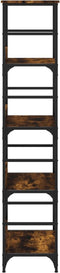 vidaXL - Boekenrek - 50x33x153 - cm - bewerkt - hout - gerookt - eikenkleurig