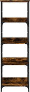 vidaXL - Boekenrek - 50x33x153 - cm - bewerkt - hout - gerookt - eikenkleurig