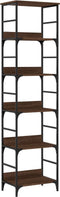 vidaXL - Boekenrek - 50x33x188,5 - cm - bewerkt - hout - bruin - eikenkleur