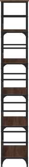 vidaXL - Boekenrek - 50x33x188,5 - cm - bewerkt - hout - bruin - eikenkleur