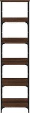 vidaXL - Boekenrek - 50x33x188,5 - cm - bewerkt - hout - bruin - eikenkleur