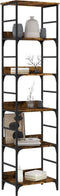 vidaXL - Boekenrek - 50x33x188,5 - cm - bewerkt - hout - gerookt - eikenkleurig
