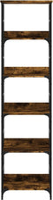 vidaXL - Boekenrek - 50x33x188,5 - cm - bewerkt - hout - gerookt - eikenkleurig