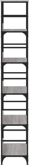 vidaXL - Boekenrek - 50x33x188,5 - cm - bewerkt - hout - grijs - sonoma - eikenkleurig