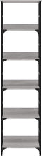 vidaXL - Boekenrek - 50x33x188,5 - cm - bewerkt - hout - grijs - sonoma - eikenkleurig