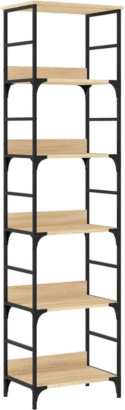vidaXL - Boekenrek - 50x33x188,5 - cm - bewerkt - hout - sonoma - eikenkleurig