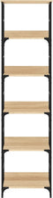 vidaXL - Boekenrek - 50x33x188,5 - cm - bewerkt - hout - sonoma - eikenkleurig