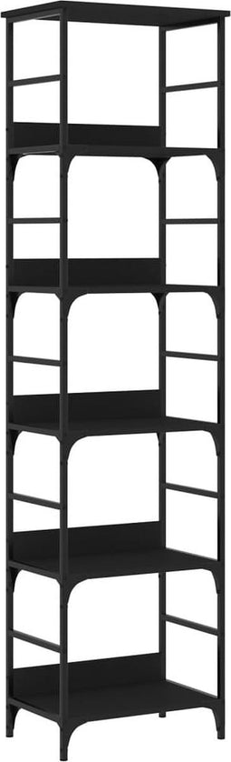 vidaXL - Boekenrek - 50x33x188,5 - cm - bewerkt - hout - zwart