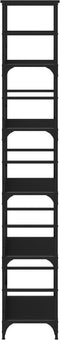 vidaXL - Boekenrek - 50x33x188,5 - cm - bewerkt - hout - zwart