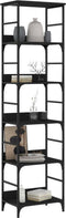 vidaXL - Boekenrek - 50x33x188,5 - cm - bewerkt - hout - zwart
