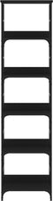 vidaXL - Boekenrek - 50x33x188,5 - cm - bewerkt - hout - zwart