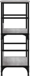 vidaXL - Boekenrek - 50x33x82 - cm - bewerkt - hout - grijs - sonoma - eikenkleurig
