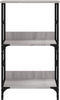 vidaXL - Boekenrek - 50x33x82 - cm - bewerkt - hout - grijs - sonoma - eikenkleurig