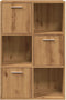 vidaXL - Boekenrek - 60,5x30x90 - cm - bewerkt - hout - artisanaal - eikenkleurig