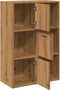 vidaXL - Boekenrek - 60,5x30x90 - cm - bewerkt - hout - artisanaal - eikenkleurig
