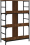 vidaXL - Boekenrek - 78,5x33x117,5 - cm - bewerkt - hout - bruin - eikenkleur