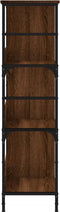vidaXL - Boekenrek - 78,5x33x117,5 - cm - bewerkt - hout - bruin - eikenkleur