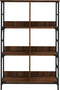 vidaXL - Boekenrek - 78,5x33x117,5 - cm - bewerkt - hout - bruin - eikenkleur