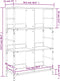 vidaXL - Boekenrek - 78,5x33x117,5 - cm - bewerkt - hout - gerookt - eikenkleurig