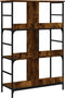 vidaXL - Boekenrek - 78,5x33x117,5 - cm - bewerkt - hout - gerookt - eikenkleurig