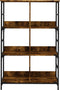 vidaXL - Boekenrek - 78,5x33x117,5 - cm - bewerkt - hout - gerookt - eikenkleurig