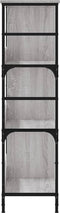 vidaXL - Boekenrek - 78,5x33x117,5 - cm - bewerkt - hout - grijs - sonoma - eikenkleur