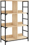 vidaXL - Boekenrek - 78,5x33x117,5 - cm - bewerkt - hout - sonoma - eikenkleurig