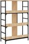 vidaXL - Boekenrek - 78,5x33x117,5 - cm - bewerkt - hout - sonoma - eikenkleurig