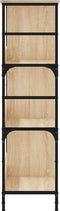 vidaXL - Boekenrek - 78,5x33x117,5 - cm - bewerkt - hout - sonoma - eikenkleurig
