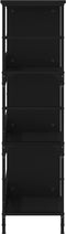vidaXL - Boekenrek - 78,5x33x117,5 - cm - bewerkt - hout - zwart