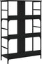 vidaXL - Boekenrek - 78,5x33x117,5 - cm - bewerkt - hout - zwart