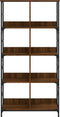 vidaXL - Boekenrek - 78,5x33x153 - cm - bewerkt - hout - bruin - eikenkleur