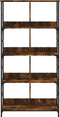 vidaXL - Boekenrek - 78,5x33x153 - cm - bewerkt - hout - gerookt - eikenkleurig