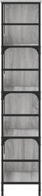 vidaXL - Boekenrek - 78,5x33x153 - cm - bewerkt - hout - grijs - sonoma - eikenkleur