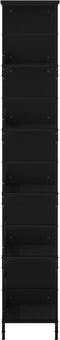 vidaXL - Boekenrek - 78,5x33x188,5 - cm - bewerkt - hout - zwart